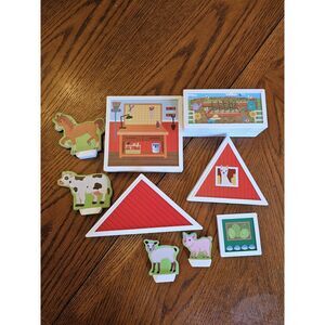 RARE Melissa Doug Magnetivity Magnetic Tiles Building STEM Toy On The Farm
